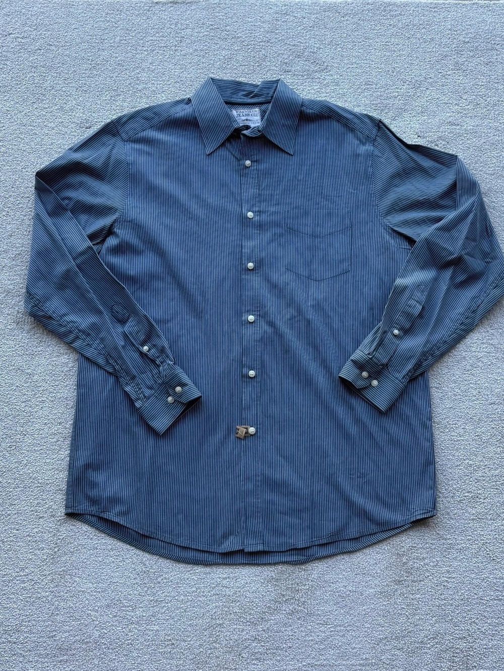 Wrangler Blue Striped Dress Shirt